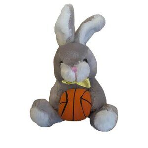 10" Bunny Rabbit with Basketball, Plush Toy, Doll, Stuffed Animal Easter